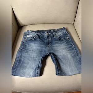 Miss Me Blue Denim Capris